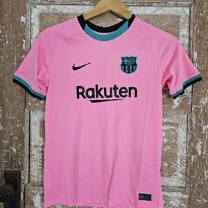 Girls Nike FCB Barcelona Rakuten Youth L Pink No Number